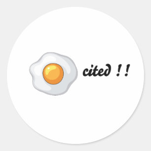 Sticker Rond Dessous de verre cité par les oeufs