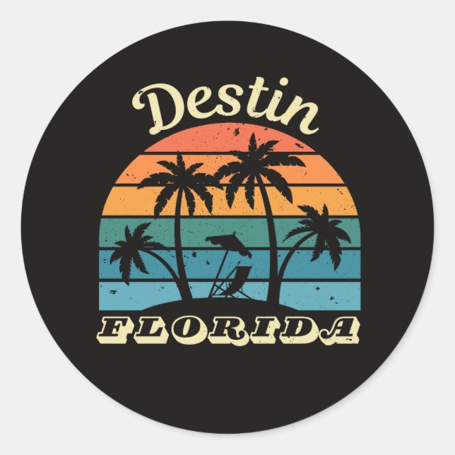 Sticker Rond Destin Floride  (Devant)