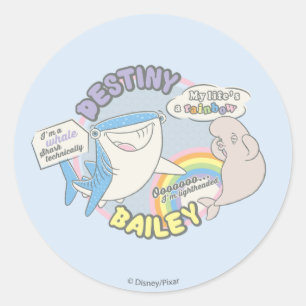 Sticker Rond Destiny & Bailey Comic Graphic
