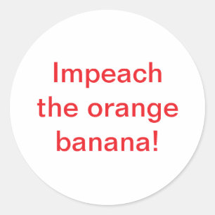 Sticker Rond Destituer Orange Banane Hankamer Artjunkhaus Bande