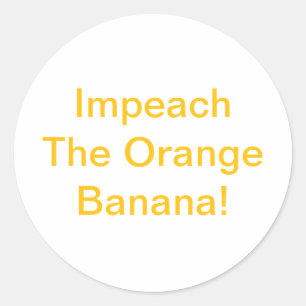 Sticker Rond Destituer Orange Banane Hankamer Artjunkhaus Bande