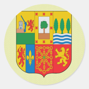 Sticker Rond Détail des armoiries basques