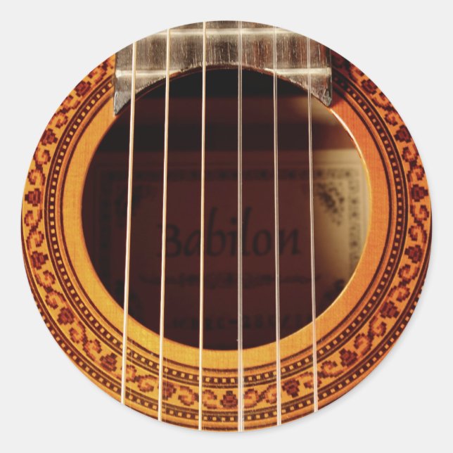 Sticker Rond Détails de la guitare acoustique (Devant)