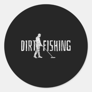 Sticker Rond Détecteur de détection de métaux Pêche