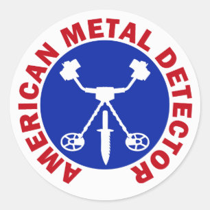 Sticker Rond Détecteur de métal américain