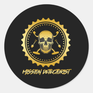 Sticker Rond Détecteur de mission de détecteur de métaux Chasse