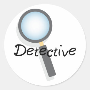 Sticker Rond Détective