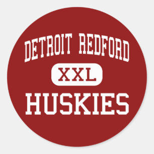 Sticker Rond Detroit Redford - Huskies - High - Detroit