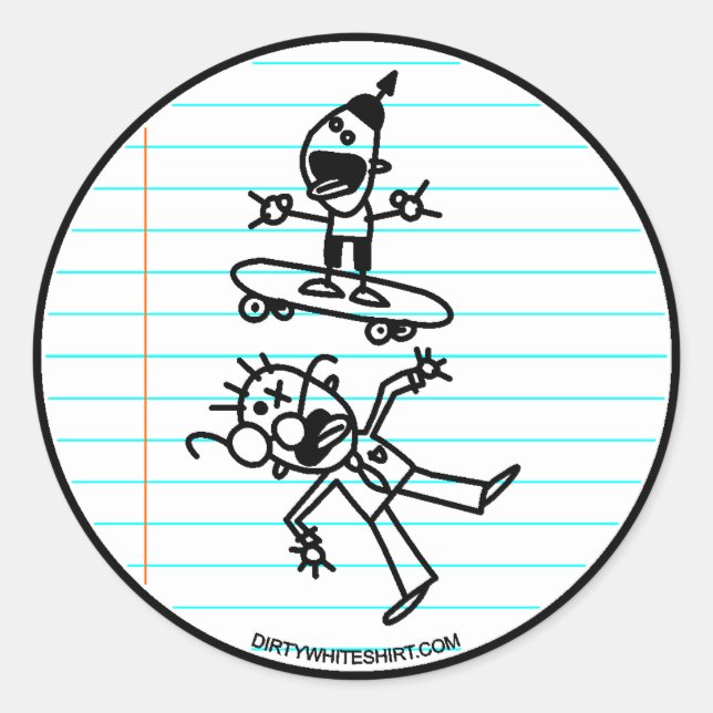 Sticker Rond Détruire (Devant)