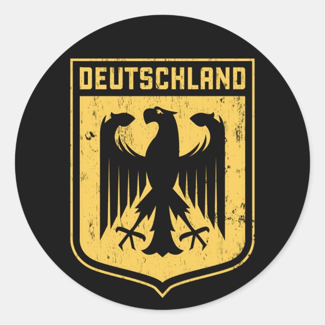 Sticker Rond Deutschland Eagle - Armoiries allemandes (Devant)