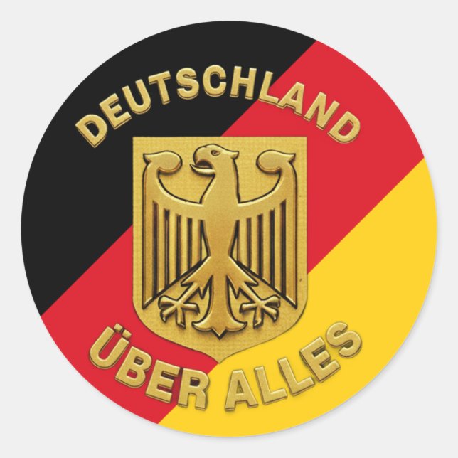 Sticker Rond Deutschland Über Alles (Devant)