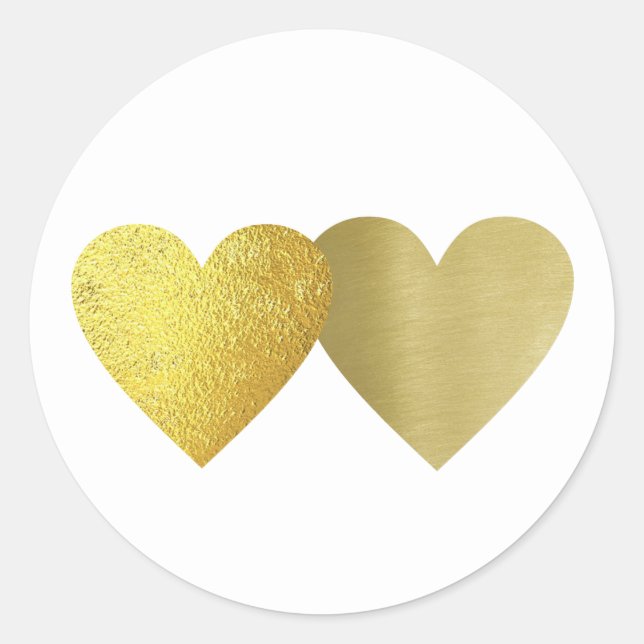 Sticker Rond deux coeurs amoureux (Devant)