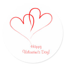 Deux coeurs rouges - Heureuse Sainte-Valentin !