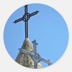 Sticker Rond Deux croix