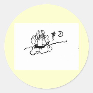 Sticker Rond Deux flammes