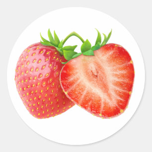 Sticker Rond Deux fraises