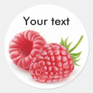 Sticker Rond Deux framboises