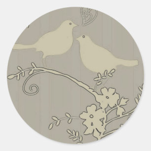 Sticker Rond Deux Inséparables ~