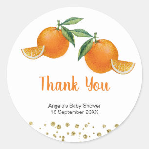 Sticker Rond Deux Mercis jumeaux de Cuties