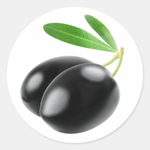 Sticker Rond Deux olives noires