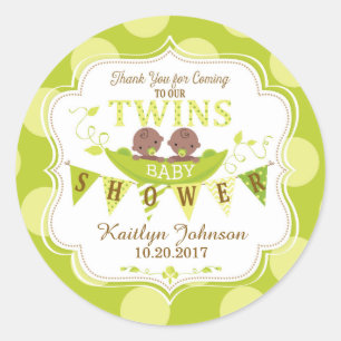 Sticker Rond Deux petits pois dans un pod African Twins Merci É