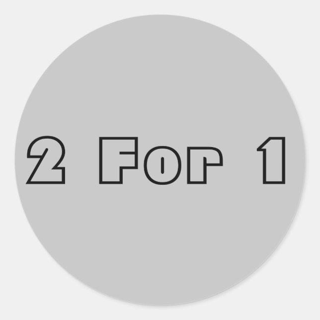 Sticker Rond Deux pour un (Devant)