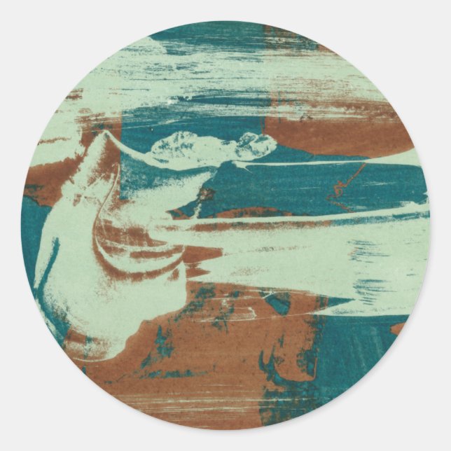 Sticker Rond Deux vers le nord (Devant)