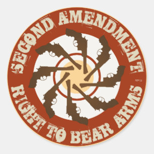 Sticker Rond Deuxième amendement