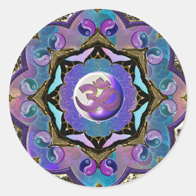 Sticker Rond Devenez le changement ~ Moon Mandala (Devant)
