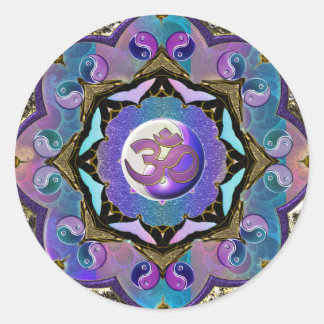 Sticker Rond Devenez le changement ~ Moon Mandala