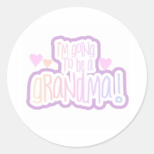 Sticker Rond Devenir grand-mère