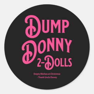 Sticker Rond Déverser Donny 2 Poupées Deux Poupées Trump Droits