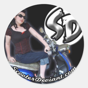 Sticker Rond Déviant du scooter