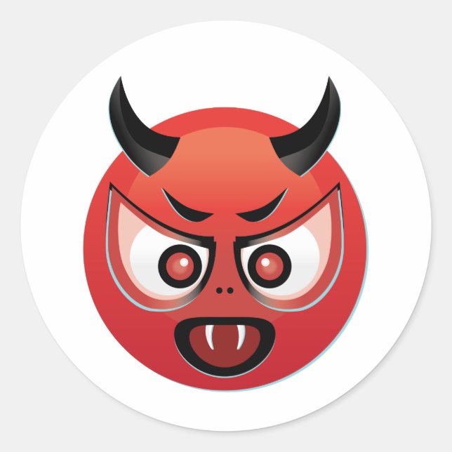 Sticker Rond Devil Emoji (Devant)