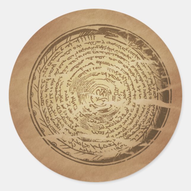 Sticker Rond Devil Piège la magie assyrienne Charms (Devant)