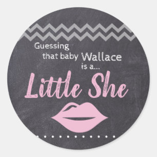 Sticker Rond "Deviner la petite fille" - "Little She"