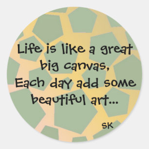 Sticker Rond Devis de vie inspirationnelle