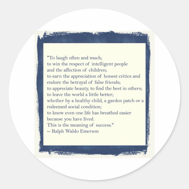 Sticker Rond Devis Emerson (Devant)