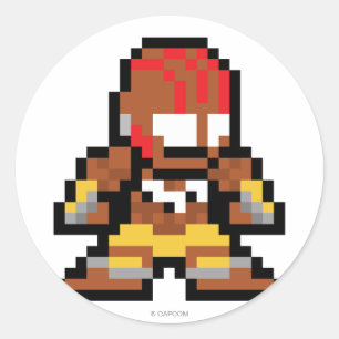 Sticker Rond Dhalsim 8 bits