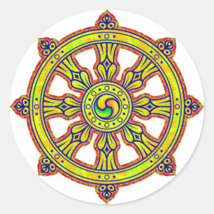 Sticker Rond Dharma Chakra