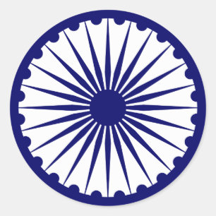 Sticker Rond Dharma Chakra d'Ashoka