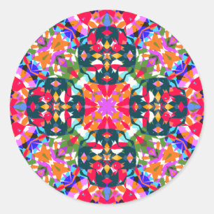 Sticker Rond DHD Dopamine Décor Positivité Motif coloré
