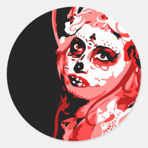 Sticker Rond dia de los muertos