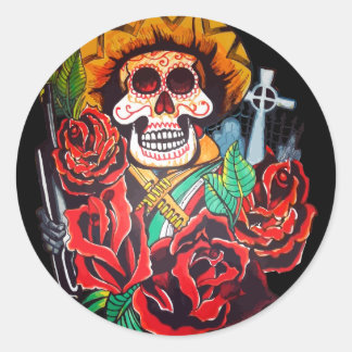 Sticker Rond dia de los muertos