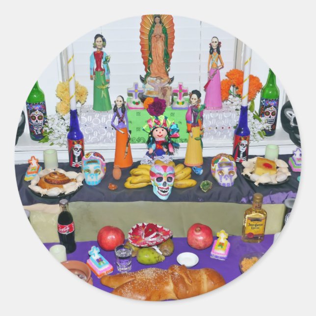 Sticker Rond Dia de los Muertos (Devant)