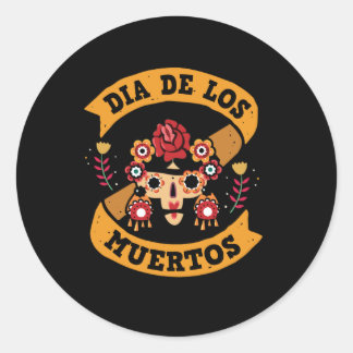 Sticker Rond dia_de_los_muertos_02