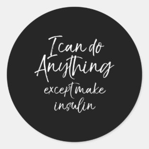 Sticker Rond Diabète de type 1 pour les femmes Cadeau diabétiqu