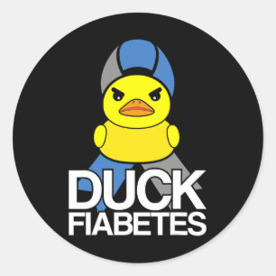 Sticker Rond Diabète De Type 1 T1D Fiabetes De Canard Pour Diab