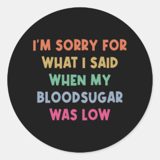 Sticker Rond Diabète Sang Sucre Plaisanterie