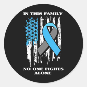 Sticker Rond Diabetic type 1 T1D Diabète Aware USA Flag Gi